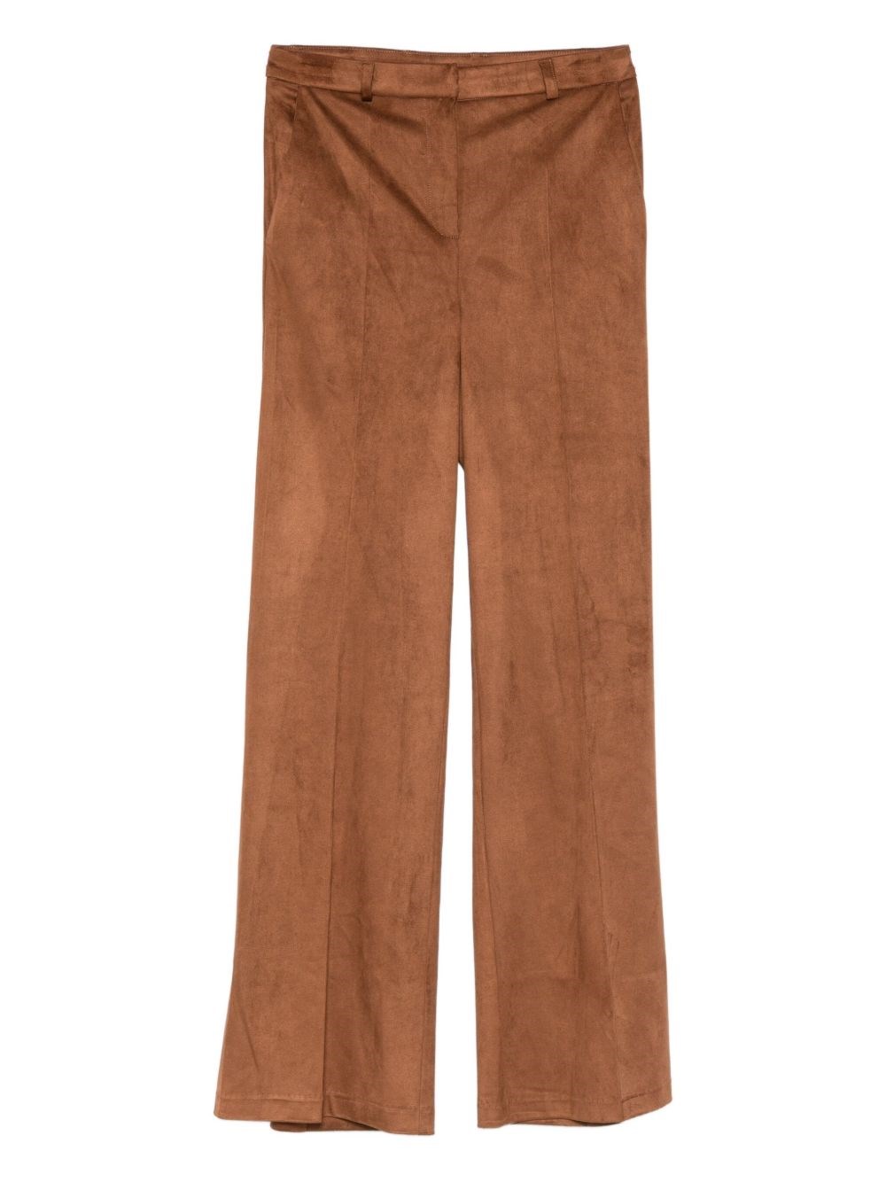 Rewind Suede Effect Pants In Brown