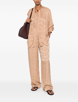 STELLA MC CARTNEY - Pataloni jacquard in misto seta