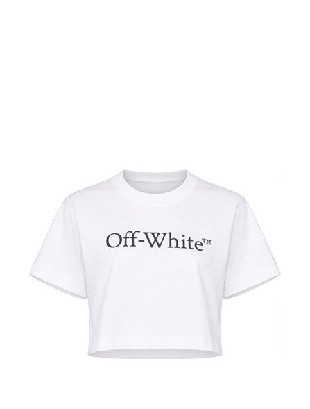 OFF-WHITE - T-shirt crop in cotone