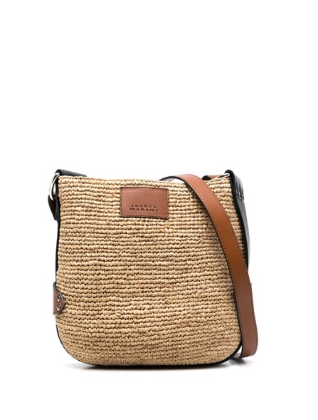 ISABEL MARANT - Bayia Mini raffia shoulder bag