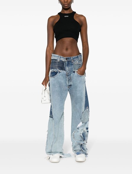 OFF-WHITE - RIBBED CROP TOP