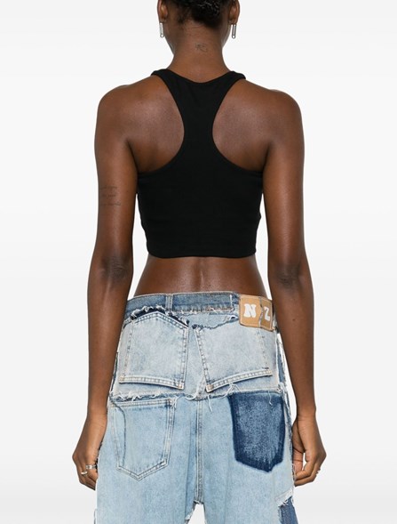 OFF-WHITE - RIBBED CROP TOP