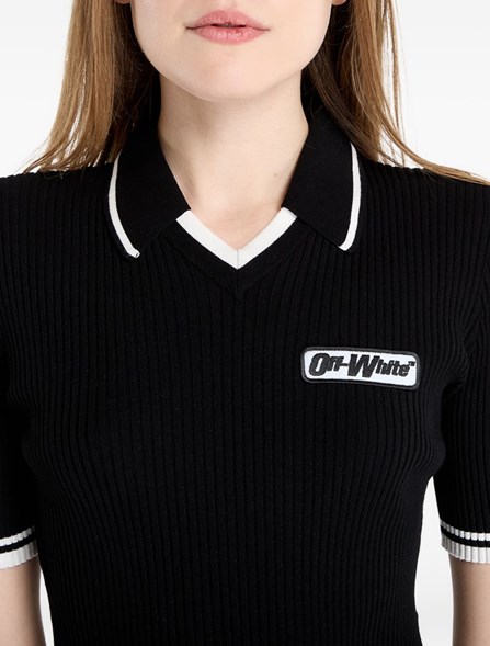 OFF-WHITE - Ribbed polo shirt