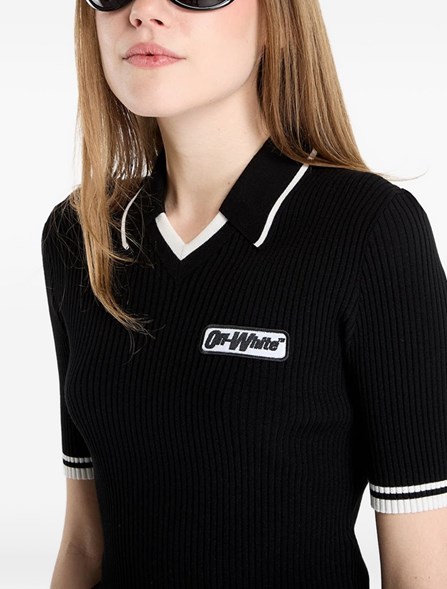 OFF-WHITE - Ribbed polo shirt