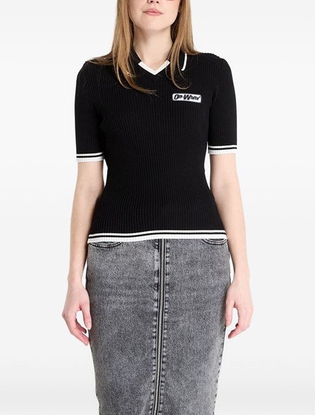 OFF-WHITE - Ribbed polo shirt