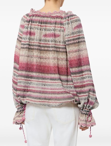 ISABEL MARANT - Textured mesh top
