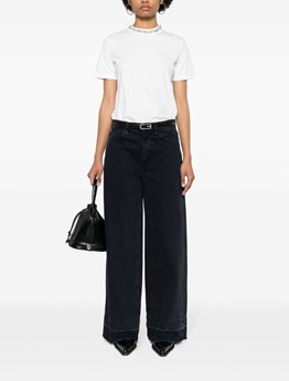 GOLDEN GOOSE DELUXE BRAND - Embroidered cotton t-shirt