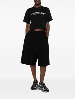 OFF-WHITE - T-shirt crop in cotone