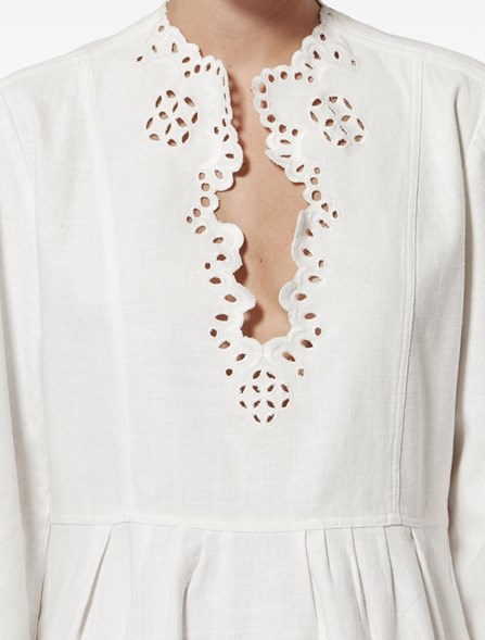 MARANT ÉTOILE - Abito tunica in cotone traforato