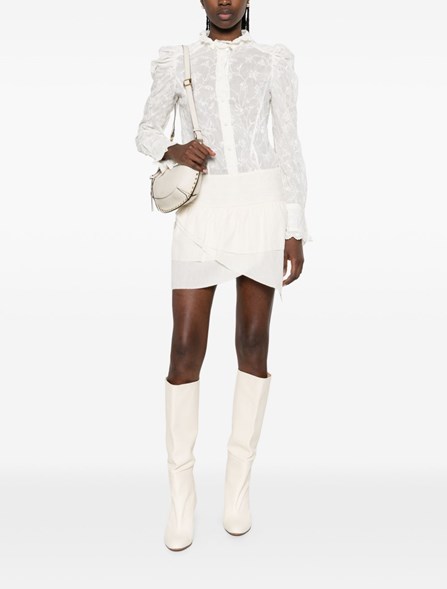 MARANT ÉTOILE - Mini skirt in cotton blend voile