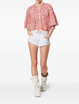 MARANT ÉTOILE - Cotton denim mini shorts 