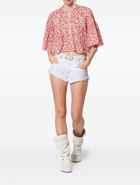 MARANT ÉTOILE - Cotton denim mini shorts 