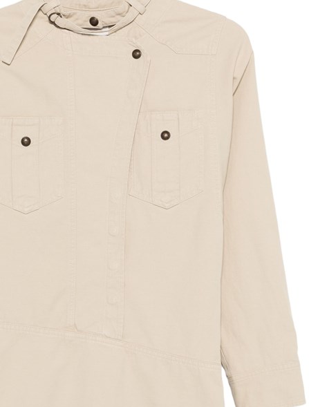 MARANT ÉTOILE - Linen and cotton canvas dress