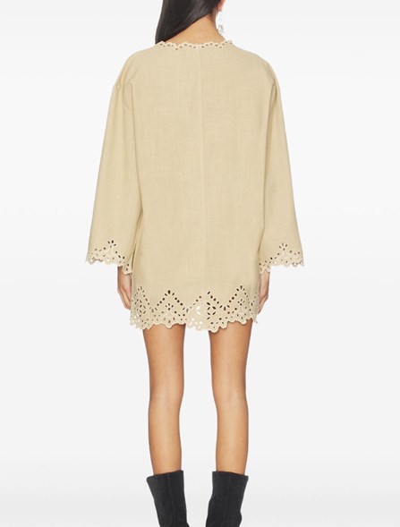 MARANT ÉTOILE - Openwork cotton tunic dress