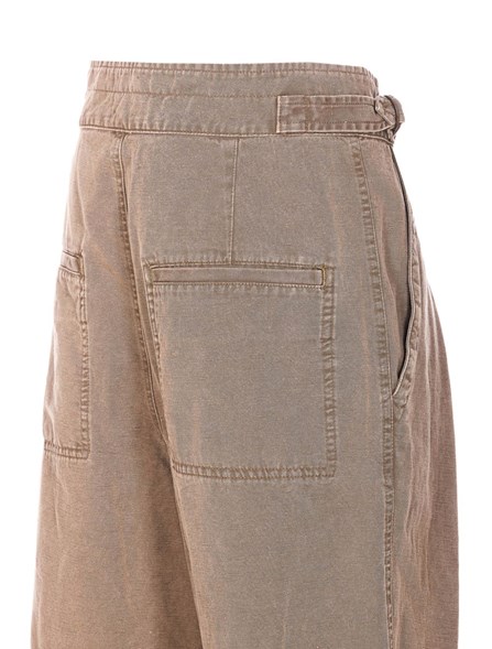 MARANT ÉTOILE - Linen and cotton canvas trousers