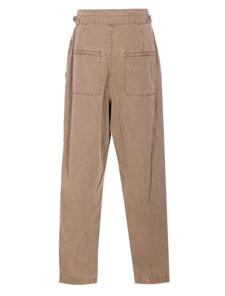 MARANT ÉTOILE - Linen and cotton canvas trousers