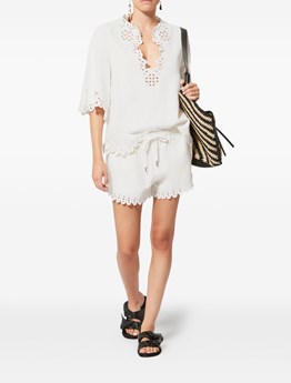 MARANT ÉTOILE - Top tunica in cotone traforato