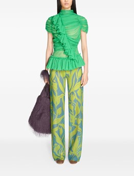 DRIES VAN NOTEN - Silk creponne top