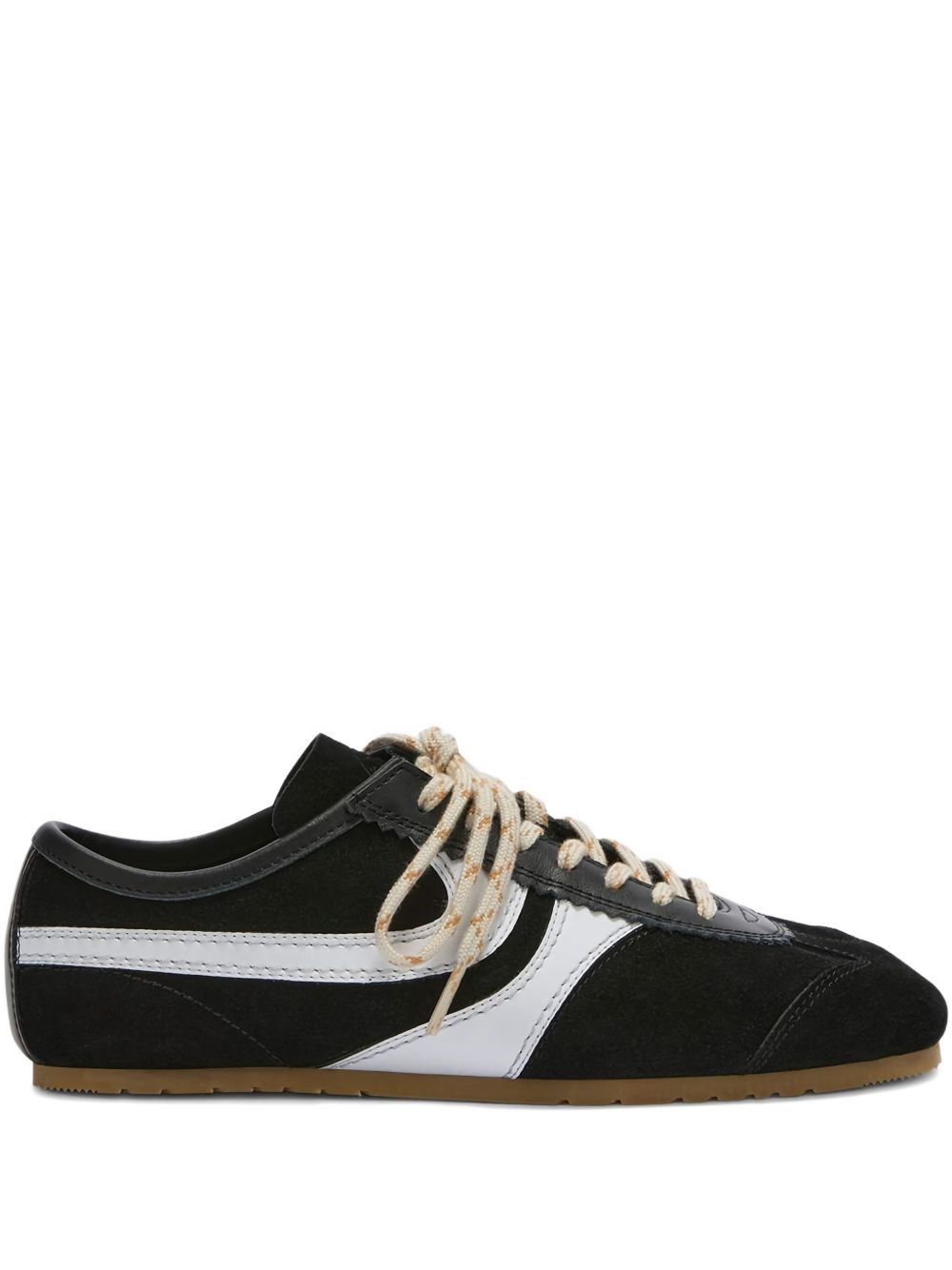 Dries Van Noten Leather And Suede Sneakers In Black