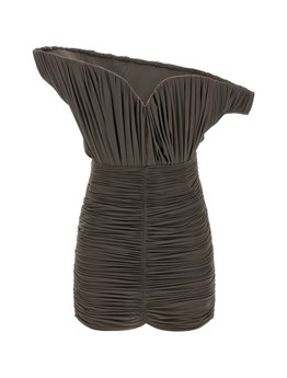 MAGDA BUTRYM - Asymmetric one-shoulder corset dress with ruffles