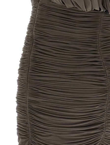 MAGDA BUTRYM - Abito bustier monospalla asimmetrico con ruches