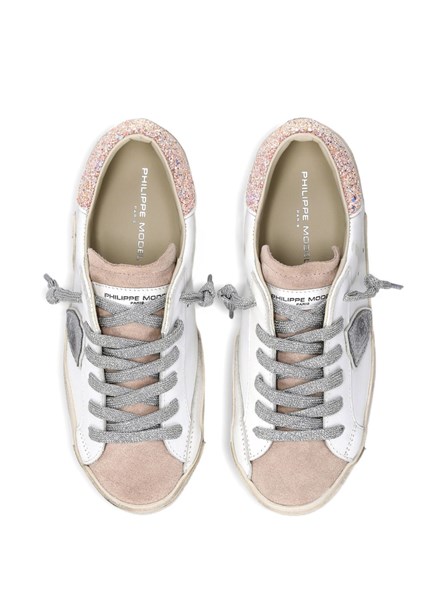 PHILIPPE MODEL - PRSX SNEAKERS IN LEATHER AND SUEDE