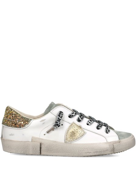 PHILIPPE MODEL - PRSX SNEAKERS IN LEATHER AND SUEDE