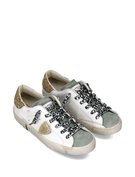 PHILIPPE MODEL - PRSX SNEAKERS IN LEATHER AND SUEDE
