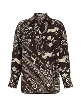ALBERTO BIANI - BLUSA IN SETA STAMPATA