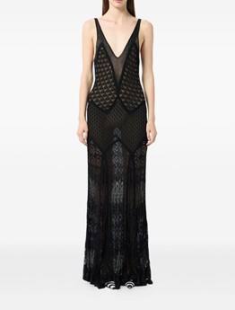 BLUMARINE - Worked cotton dress