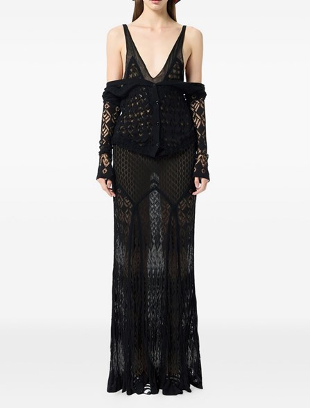 BLUMARINE - Worked cotton dress