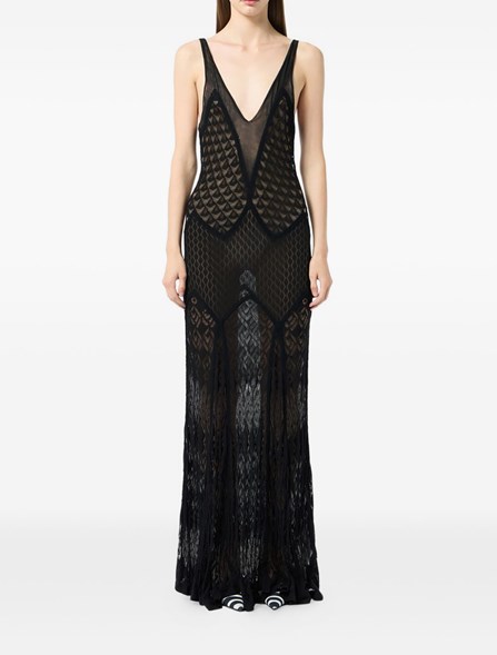 BLUMARINE - Worked cotton dress