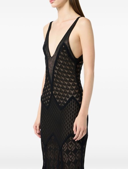 BLUMARINE - Worked cotton dress