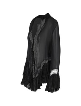 BLUMARINE - Georgette blouse with lace