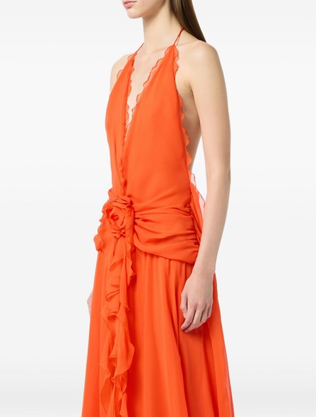 BLUMARINE - Abito in georgette di viscosa