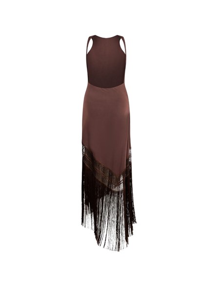 THE ANDAMANE - Jersey dress with fringes