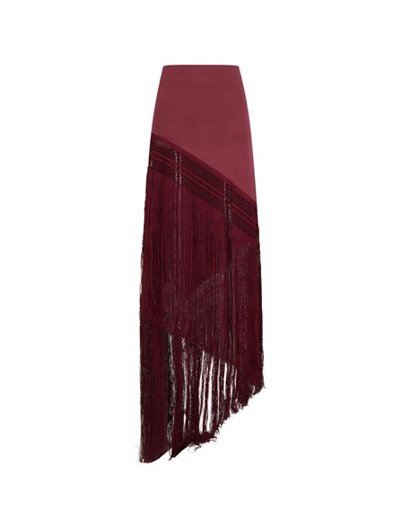 THE ANDAMANE Jersey skirt with fringes