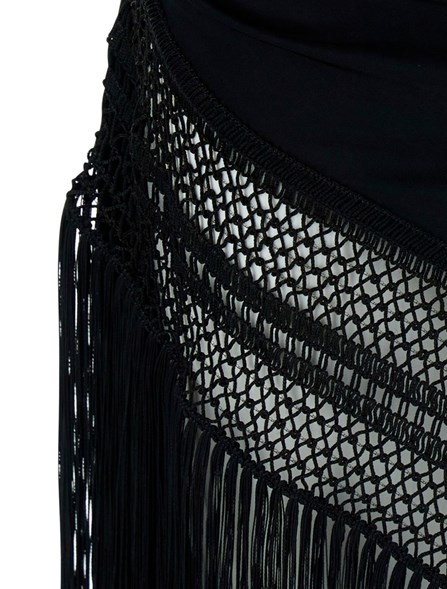 THE ANDAMANE - Jersey dress with fringes