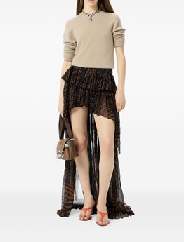 BLUMARINE - Silk creponne skirt