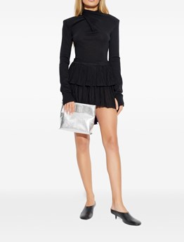 BLUMARINE - Asymmetrical pleated georgette skirt