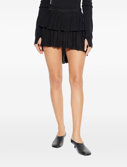 BLUMARINE - Gonna asimmetrica in georgette plissé