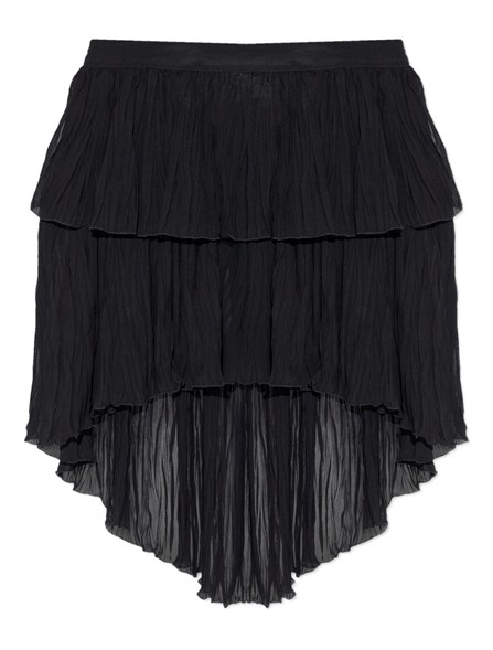 BLUMARINE - Gonna asimmetrica in georgette plissé