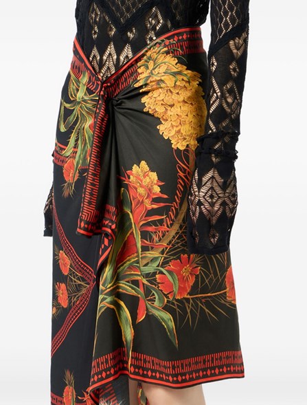 BLUMARINE - Gonna-pareo in twill 