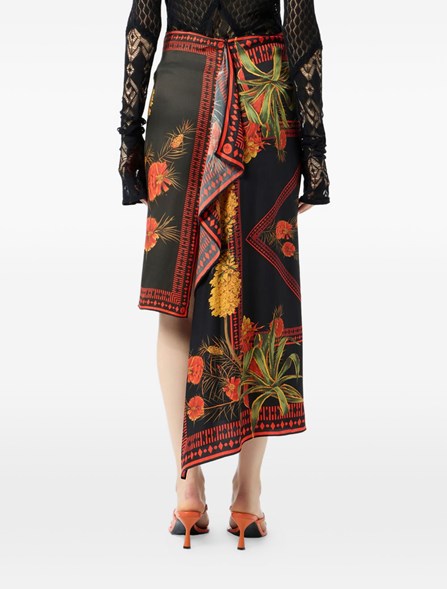 BLUMARINE - Gonna-pareo in twill 