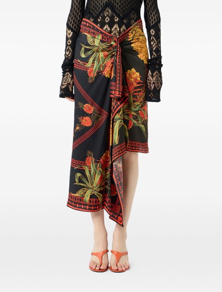 BLUMARINE - Gonna-pareo in twill 