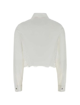 VERSACE - Camicia con inserti in pizzo