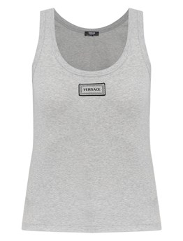 VERSACE - Canotta a coste in cotone