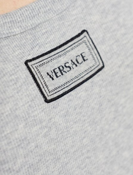 VERSACE - Ribbed cotton tank top