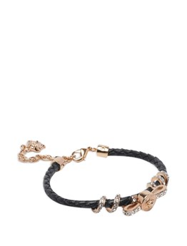 VERSACE - Leather bracelet with Medusa