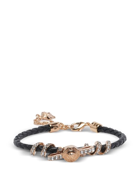 VERSACE - Leather bracelet with Medusa